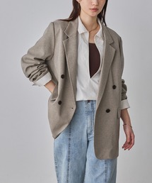 hunch（ハンチ）の「【WEB限定/別注】【セットアップ対応】杢調ライトダブルテーラードジャケット　セレモニー/オケージョン/オフィスカジュアル/通勤（テーラードジャケット）」