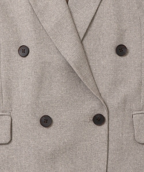 hunch（ハンチ）の「【WEB限定/別注】【セットアップ対応】杢調ライトダブルテーラードジャケット　セレモニー/オケージョン/オフィスカジュアル/通勤（テーラードジャケット・レディース・チャコール/ベージュ/ブラック・FREE）」の21枚目の写真
