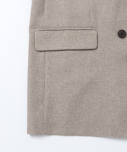 hunch（ハンチ）の「【WEB限定/別注】【セットアップ対応】杢調ライトダブルテーラードジャケット　セレモニー/オケージョン/オフィスカジュアル/通勤（テーラードジャケット・レディース・チャコール/ベージュ/ブラック・FREE）」の20枚目の写真