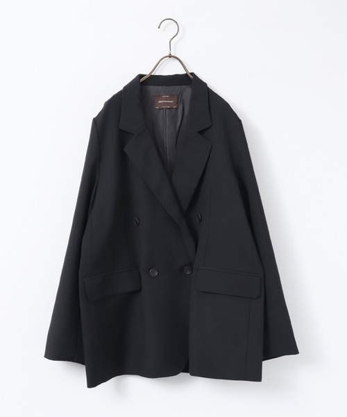 hunch（ハンチ）の「【WEB限定/別注】【セットアップ対応】杢調ライトダブルテーラードジャケット　セレモニー/オケージョン/オフィスカジュアル/通勤（テーラードジャケット・レディース・チャコール/ベージュ/ブラック・FREE）」の15枚目の写真