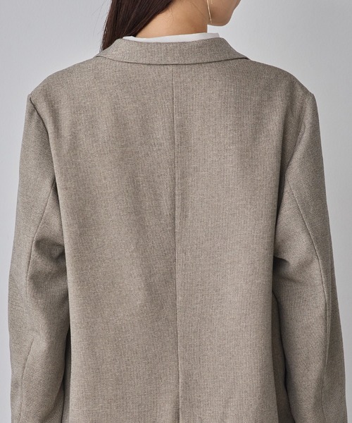 hunch（ハンチ）の「【WEB限定/別注】【セットアップ対応】杢調ライトダブルテーラードジャケット　セレモニー/オケージョン/オフィスカジュアル/通勤（テーラードジャケット・レディース・チャコール/ベージュ/ブラック・FREE）」の12枚目の写真