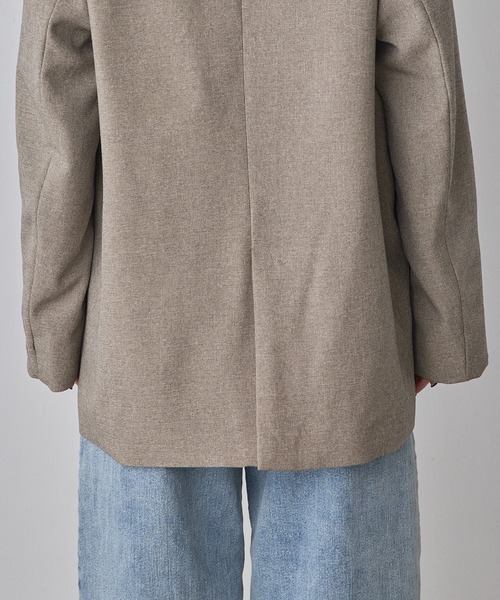 hunch（ハンチ）の「【WEB限定/別注】【セットアップ対応】杢調ライトダブルテーラードジャケット　セレモニー/オケージョン/オフィスカジュアル/通勤（テーラードジャケット・レディース・チャコール/ベージュ/ブラック・FREE）」の13枚目の写真