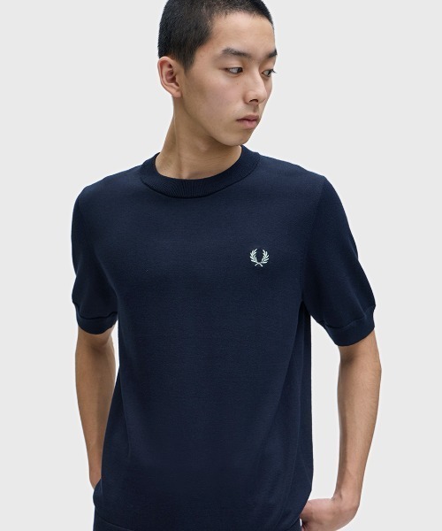 セール】Cotton Knitted T-Shirt／コットンニットTシャツ（ニット