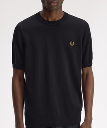 FRED PERRY（フレッドペリー）の「Cotton Knitted T-Shirt／コットンニットTシャツ（ニット/セーター・レディース）」