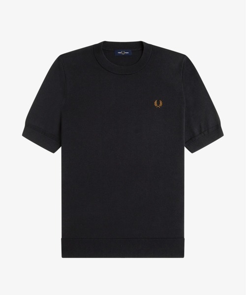 FRED PERRY(フレッドペリー)の「Cotton Knitted T-Shirt/コットンニットTシャツ(ニット/セーター・メンズ・ネイビー/セージグリーン/グレー/ベージュ/ダークグリーン/ブラック・M/L/S)」の15枚目の写真