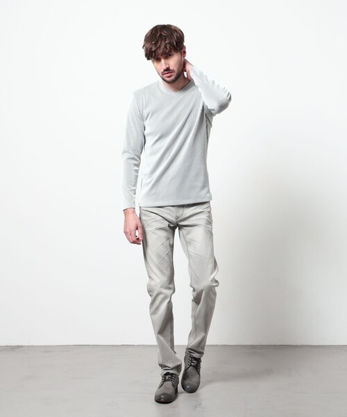 HIDEAWAYS NICOLE（ハイダウェイニコル）の「ハイパワーストレッチデニムパンツ（デニムパンツ・メンズ・ライトグレー/ブラック/ブルー・M/L/XL/S）」の4枚目の写真