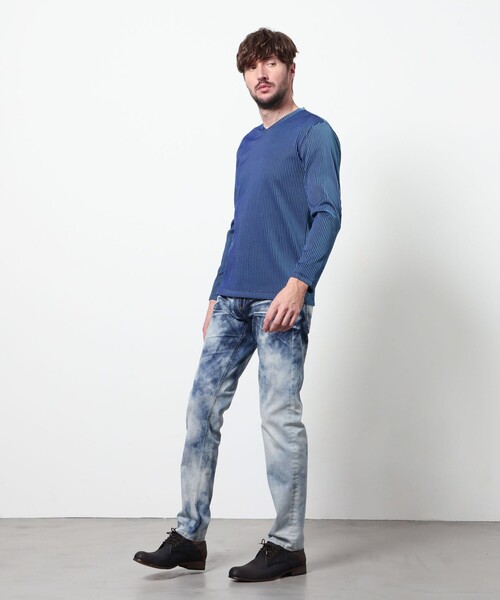 HIDEAWAYS NICOLE（ハイダウェイニコル）の「ハイパワーストレッチデニムパンツ（デニムパンツ・メンズ・ライトグレー/ブラック/ブルー・M/L/XL/S）」の10枚目の写真