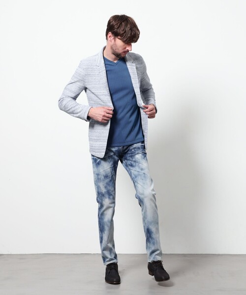 HIDEAWAYS NICOLE（ハイダウェイニコル）の「ハイパワーストレッチデニムパンツ（デニムパンツ・メンズ・ライトグレー/ブラック/ブルー・M/L/XL/S）」の11枚目の写真