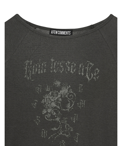 A FEW COMMENTS（アフューコメンツ）の「シアーラグランロングスリーブトップ チャコール（Tシャツ/カットソー・レディース・その他・FREE）」の5枚目の写真