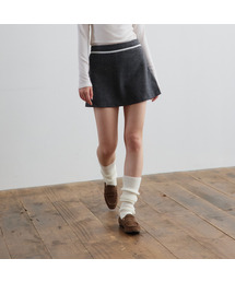 Wool Lace Skirt (Gray)