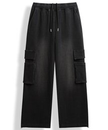 ALYSS（アリス）の「プレーンピグメントスウェットカーゴパンツ[ウォッシュドブラック]（スウェットパンツ）」