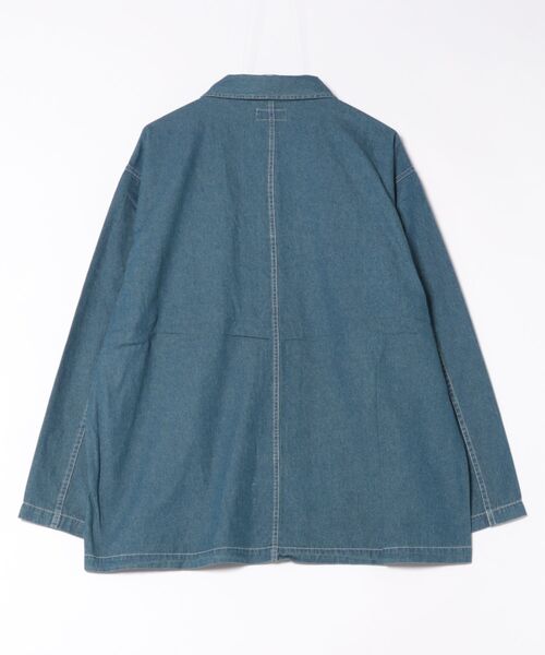 MAGASIN DE MODE Brew(マガジンデモードブリュー)の「【MAGASIN DE MODE Brew】ミリタリーオーバーシャツ コットン100% リップストップ生地 6170-8071 MNY(シャツ/ブラウス・メンズ・ベージュ/カーキ/ブルー・LL/M/L)」の9枚目の写真