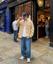 MAGASIN DE MODE Brew（マガジンデモードブリュー）の「【MAGASIN DE MODE Brew】ミリタリーオーバーシャツ　コットン100％ リップストップ生地 6170-8071 MNY（シャツ/ブラウス）」