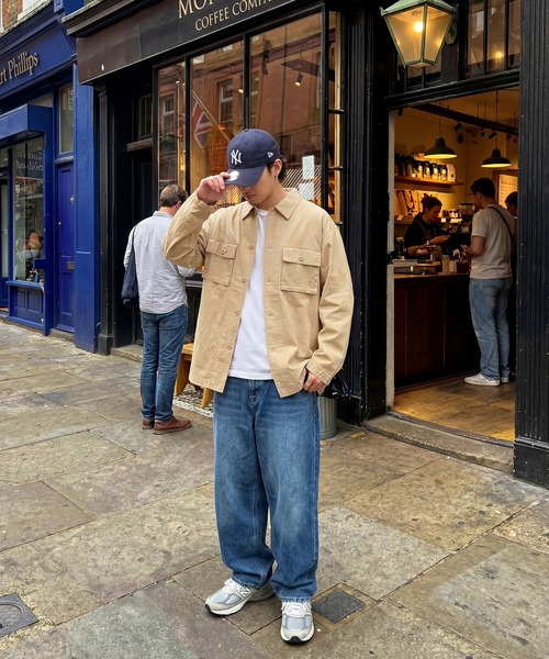 MAGASIN DE MODE Brew(マガジンデモードブリュー)の「【MAGASIN DE MODE Brew】ミリタリーオーバーシャツ コットン100% リップストップ生地 6170-8071 MNY(シャツ/ブラウス・メンズ・ベージュ/カーキ/ブルー・LL/M/L)」の1枚目の写真