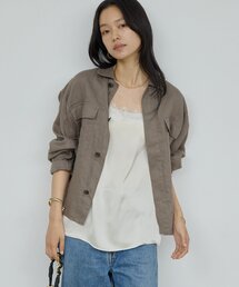 GALLARDAGALANTE | リネンミリタリーシャツブルゾン(ベスト)