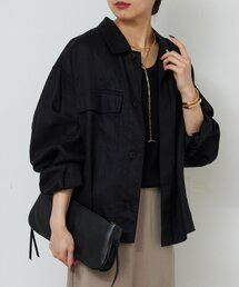 GALLARDAGALANTE | リネンミリタリーシャツブルゾン(ベスト)