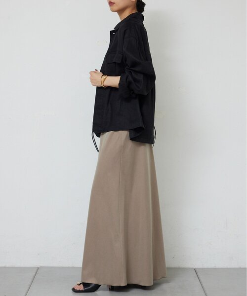 GALLARDAGALANTE（ガリャルダガランテ）の「リネンミリタリーシャツブルゾン（ベスト・レディース・カーキ/ブラック・FREE）」の18枚目の写真