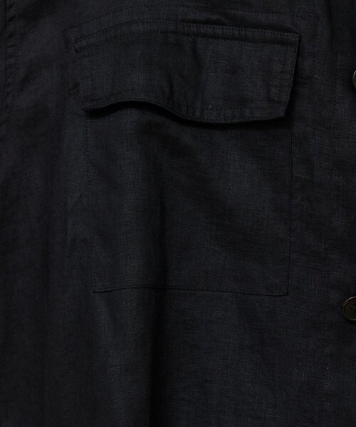 GALLARDAGALANTE（ガリャルダガランテ）の「リネンミリタリーシャツブルゾン（ベスト・レディース・カーキ/ブラック・FREE）」の21枚目の写真