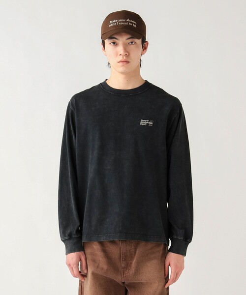 BEAMS HEART（ビームスハート）の「GMS スノーウォッシュ ロングスリーブ（Tシャツ/カットソー・メンズ・ブラウン/ブラック・MEDIUM/LARGE/SMALL）」の2枚目の写真