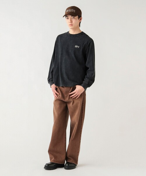 BEAMS HEART（ビームスハート）の「GMS スノーウォッシュ ロングスリーブ（Tシャツ/カットソー・メンズ・ブラウン/ブラック・MEDIUM/LARGE/SMALL）」の4枚目の写真