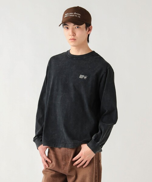 BEAMS HEART（ビームスハート）の「GMS スノーウォッシュ ロングスリーブ（Tシャツ/カットソー・メンズ・ブラウン/ブラック・MEDIUM/LARGE/SMALL）」の5枚目の写真