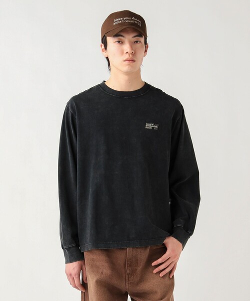 BEAMS HEART（ビームスハート）の「GMS スノーウォッシュ ロングスリーブ（Tシャツ/カットソー・メンズ・ブラウン/ブラック・MEDIUM/LARGE/SMALL）」の6枚目の写真