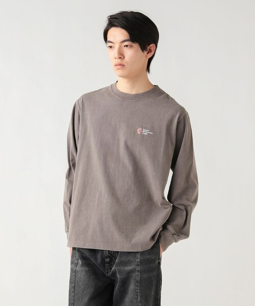 BEAMS HEART（ビームスハート）の「GMS スノーウォッシュ ロングスリーブ（Tシャツ/カットソー・メンズ・ブラウン/ブラック・MEDIUM/LARGE/SMALL）」の15枚目の写真