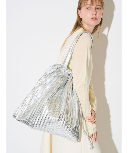 ELENDEEK（エレンディーク）の「プリーツトートバッグ（トートバッグ・レディース・シルバー/ライトイエロー/ブラック・FREE）」の8枚目の写真