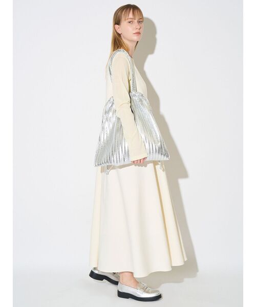 ELENDEEK（エレンディーク）の「プリーツトートバッグ（トートバッグ・レディース・シルバー/ライトイエロー/ブラック・FREE）」の9枚目の写真