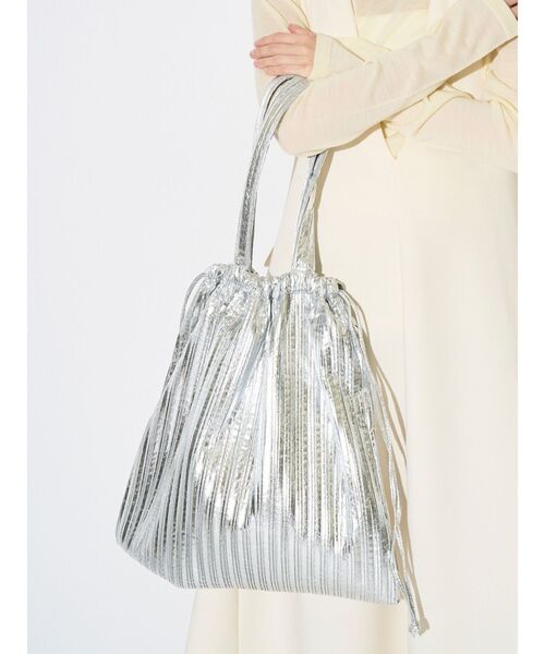 ELENDEEK（エレンディーク）の「プリーツトートバッグ（トートバッグ・レディース・シルバー/ライトイエロー/ブラック・FREE）」の10枚目の写真