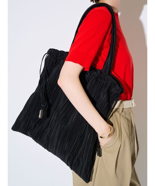 ELENDEEK（エレンディーク）の「プリーツトートバッグ（トートバッグ・レディース・シルバー/ライトイエロー/ブラック・FREE）」の15枚目の写真