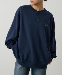 COLONY 2139（コロニートゥーワンスリーナイン）の「ワンポイントプリントヘンリーネックスウェット（Tシャツ/カットソー）」