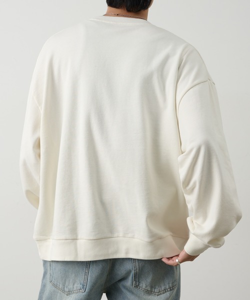 COLONY 2139（コロニートゥーワンスリーナイン）の「ワンポイントプリントヘンリーネックスウェット（Tシャツ/カットソー・メンズ・ホワイト/ネイビー/ブラック・LARGE/MEDIUM）」の6枚目の写真