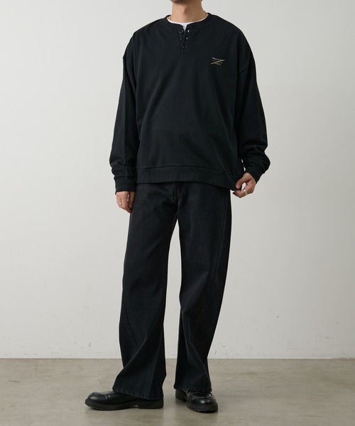 COLONY 2139（コロニートゥーワンスリーナイン）の「ワンポイントプリントヘンリーネックスウェット（Tシャツ/カットソー・メンズ・ホワイト/ネイビー/ブラック・LARGE/MEDIUM）」の16枚目の写真