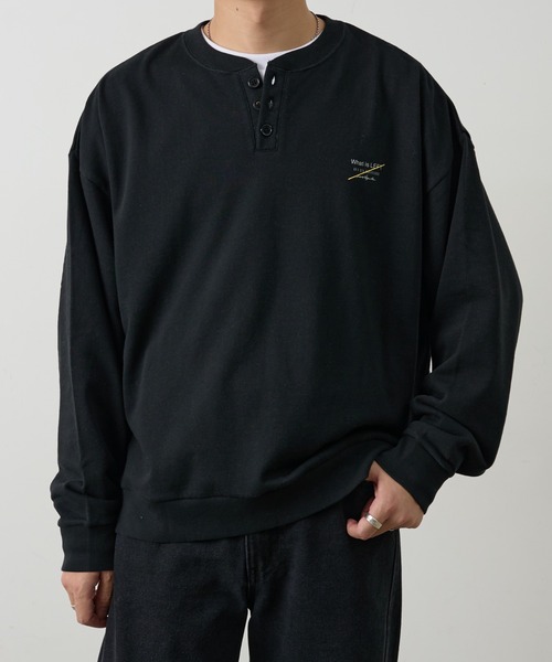COLONY 2139（コロニートゥーワンスリーナイン）の「ワンポイントプリントヘンリーネックスウェット（Tシャツ/カットソー・メンズ・ホワイト/ネイビー/ブラック・LARGE/MEDIUM）」の12枚目の写真
