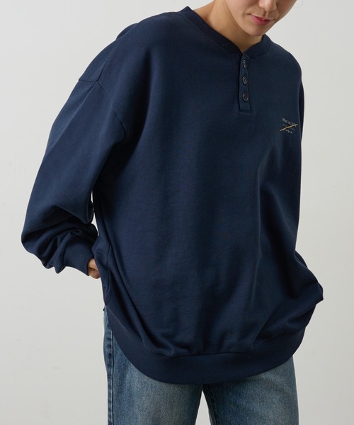 COLONY 2139（コロニートゥーワンスリーナイン）の「ワンポイントプリントヘンリーネックスウェット（Tシャツ/カットソー・メンズ・ホワイト/ネイビー/ブラック・LARGE/MEDIUM）」の20枚目の写真