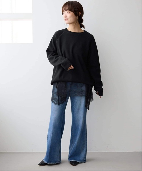 SLOBE IENA(スローブイエナ)の「《追加3》スムースオーバーニット(ニット/セーター・レディース・レッド/ブラック/ピンク系その他/チャコールグレー・FREE)」の5枚目の写真