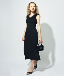 シフォンドットフリルワンピース