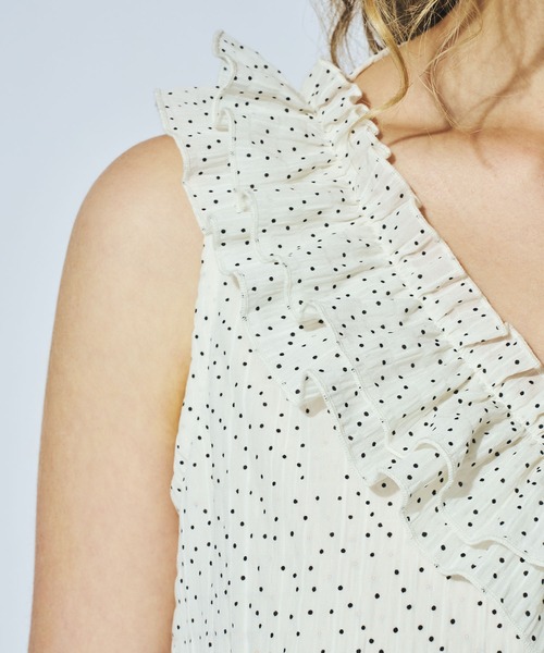 ME COUTURE(ミークチュール)の「シフォンドットフリルワンピース(ワンピース・レディース・オフホワイト/ブラック・0/1)」の16枚目の写真