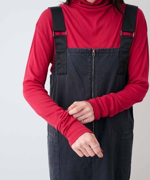 mensha!(メンシャ)の「mensha!ガーゼフライスが気持ちいいカットソータートルネックトップス(Tシャツ/カットソー・レディース・ライム/レッド/ライトピンク/ブルー・M/L/LL)」の20枚目の写真