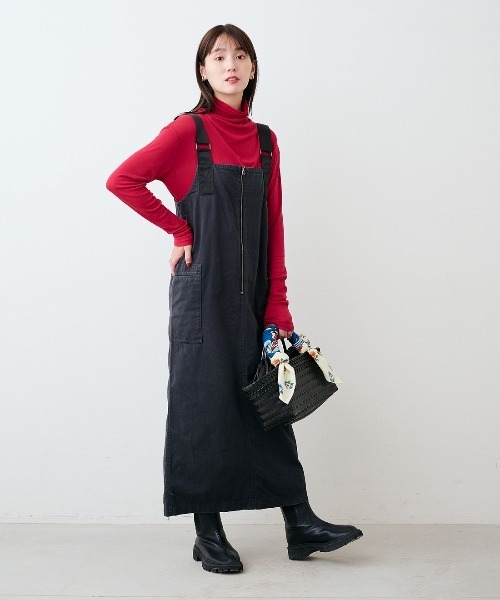 mensha!(メンシャ)の「mensha!ガーゼフライスが気持ちいいカットソータートルネックトップス(Tシャツ/カットソー・レディース・ライム/レッド/ライトピンク/ブルー・M/L/LL)」の17枚目の写真