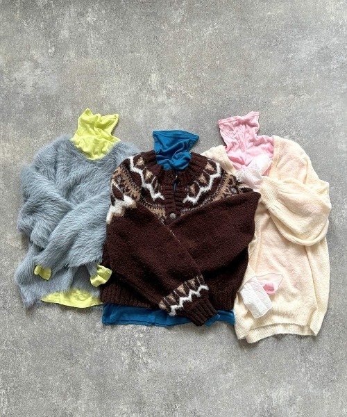 mensha!(メンシャ)の「mensha!ガーゼフライスが気持ちいいカットソータートルネックトップス(Tシャツ/カットソー・レディース・ライム/レッド/ライトピンク/ブルー・M/L/LL)」の21枚目の写真