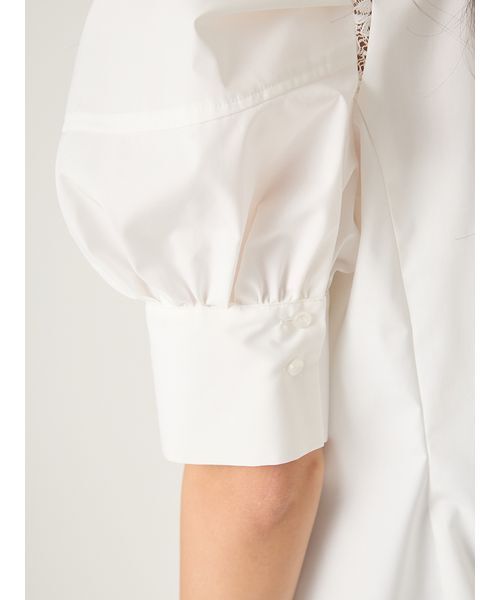 FRAY I.D(フレイアイディー)の「タックバルーンスリーブブラウス(シャツ/ブラウス・レディース・チェック/ホワイト/ブルー・F)」の9枚目の写真