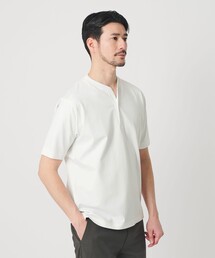 【WEB限定 WARDROBE SMART】クール ハイゲージ モクロディ ヘンリーネック カットソー【抗菌防臭・接触冷感】