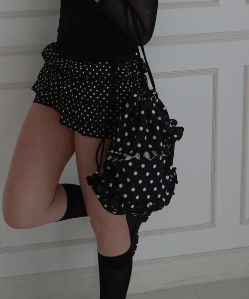 CeLess(セレス)の「Tiered Dot Knapsack / ティアードドットナップサック(バックパック/リュック・レディース・ブラック/グレー・FREE)」の10枚目の写真