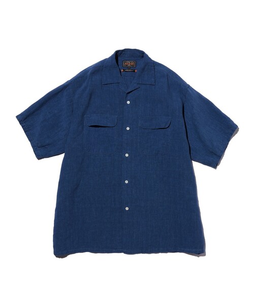 BEAMS PLUS(ビームスプラス)の「Open Collar 1/40 Linen(シャツ/ブラウス・メンズ・ナチュラル/ブルー/チャコールグレー/ホワイト・X-LARGE/LARGE/MEDIUM/SMALL)」の4枚目の写真