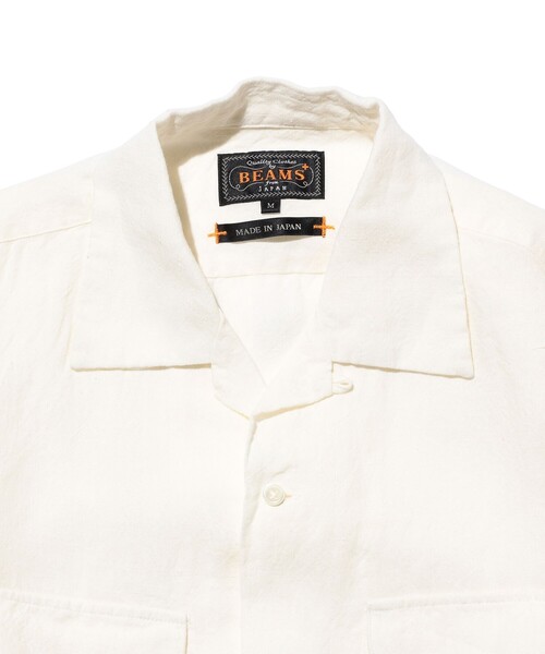 BEAMS PLUS(ビームスプラス)の「Open Collar 1/40 Linen(シャツ/ブラウス・メンズ・ナチュラル/ブルー/チャコールグレー/ホワイト・X-LARGE/LARGE/MEDIUM/SMALL)」の8枚目の写真