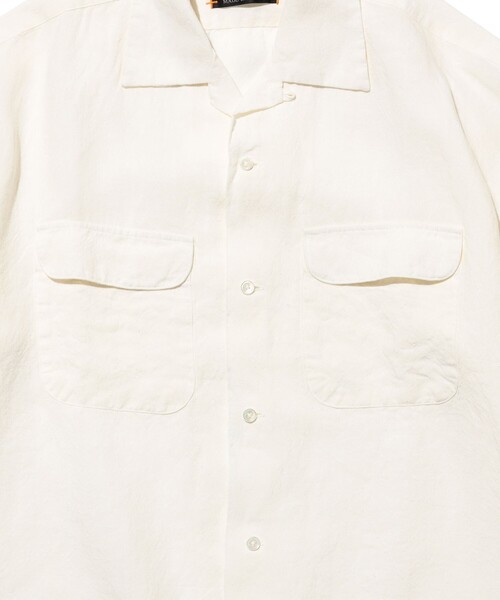 BEAMS PLUS(ビームスプラス)の「Open Collar 1/40 Linen(シャツ/ブラウス・メンズ・ナチュラル/ブルー/チャコールグレー/ホワイト・X-LARGE/LARGE/MEDIUM/SMALL)」の9枚目の写真