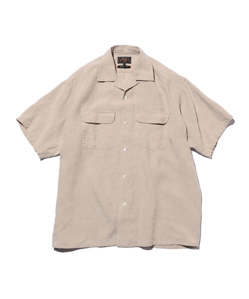 BEAMS PLUS(ビームスプラス)の「Open Collar 1/40 Linen(シャツ/ブラウス・メンズ・ナチュラル/ブルー/チャコールグレー/ホワイト・X-LARGE/LARGE/MEDIUM/SMALL)」の14枚目の写真