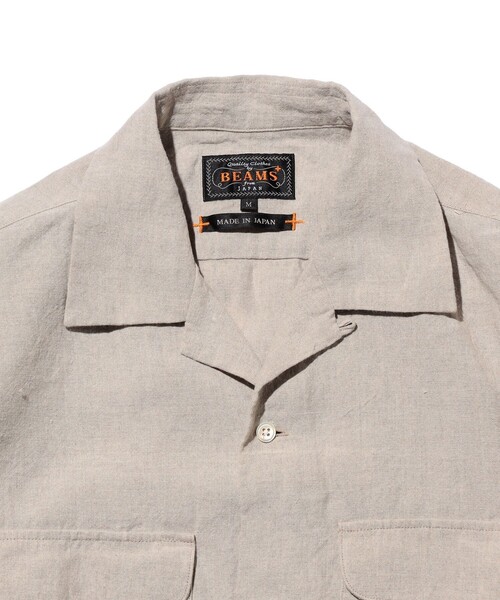 BEAMS PLUS(ビームスプラス)の「Open Collar 1/40 Linen(シャツ/ブラウス・メンズ・ナチュラル/ブルー/チャコールグレー/ホワイト・X-LARGE/LARGE/MEDIUM/SMALL)」の15枚目の写真